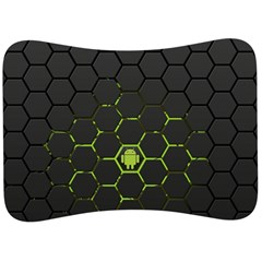 Green Android Honeycomb Gree Velour Seat Head Rest Cushion by Ket1n9