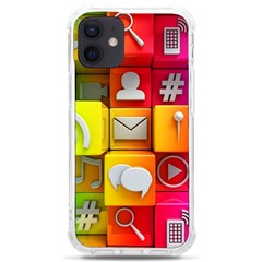 Colorful 3d Social Media Iphone 12 Mini Tpu Uv Print Case	 by Ket1n9