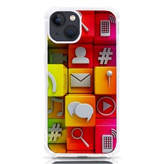 Colorful 3d Social Media Iphone 13 Tpu Uv Print Case by Ket1n9