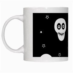 Skull Pattern White Mug by Ket1n9