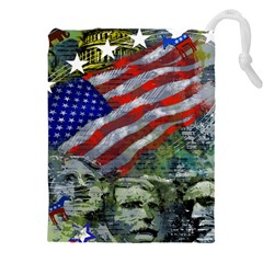 Usa United States Of America Images Independence Day Drawstring Pouch (5xl) by Ket1n9