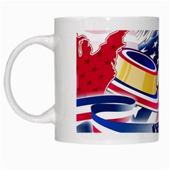 Independence Day United States Of America White Mug by Ket1n9