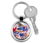 Independence Day United States Of America Key Chain (Round) Front