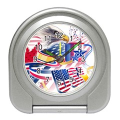 Independence Day United States Of America Travel Alarm Clock by Ket1n9