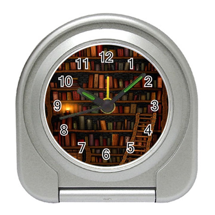 Books Library Travel Alarm Clock