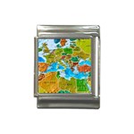 World Map Italian Charm (13mm) Front