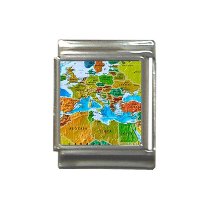 World Map Italian Charm (13mm)