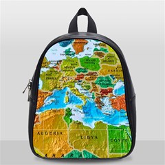 World Map School Bag (small) by Ket1n9