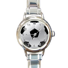 Soccer Ball Round Italian Charm Watch by Ket1n9