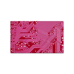 Pink Circuit Pattern Sticker Rectangular (100 Pack) by Ket1n9