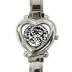 Ying Yang Tattoo Heart Italian Charm Watch by Ket1n9