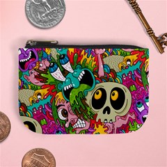 Crazy Illustrations & Funky Monster Pattern Mini Coin Purse by Ket1n9