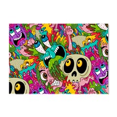 Crazy Illustrations & Funky Monster Pattern Crystal Sticker (a4) by Ket1n9