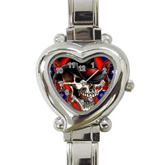 Confederate Flag Usa America United States Csa Civil War Rebel Dixie Military Poster Skull Heart Italian Charm Watch by Ket1n9