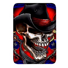 Confederate Flag Usa America United States Csa Civil War Rebel Dixie Military Poster Skull Rectangular Glass Fridge Magnet (4 Pack) by Ket1n9