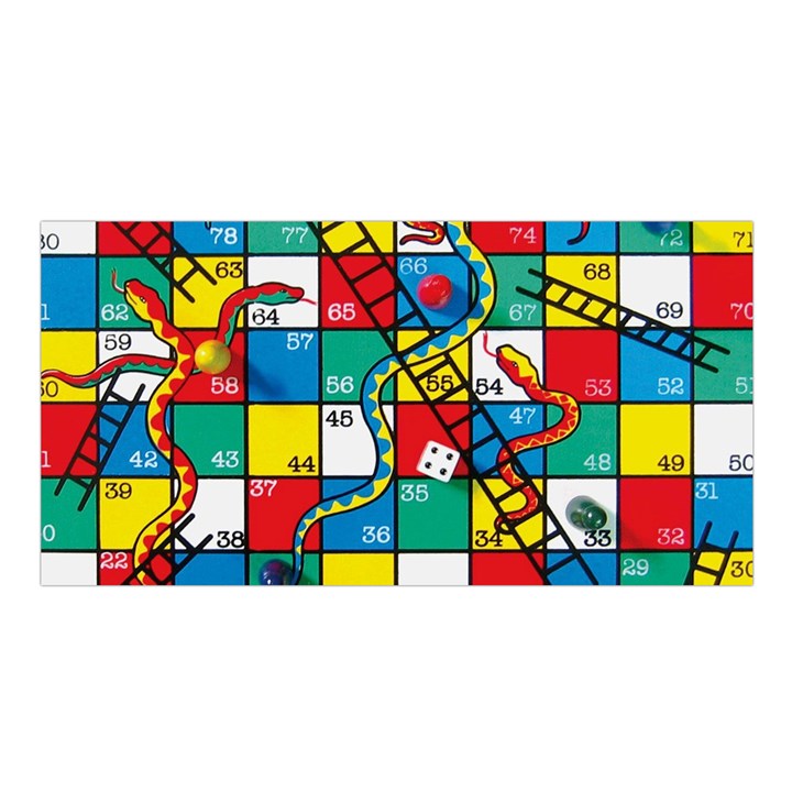 Snakes And Ladders Satin Shawl 45  x 80 