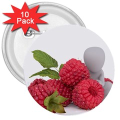 Fruit-healthy-vitamin-vegan 3  Buttons (10 Pack)  by Ket1n9