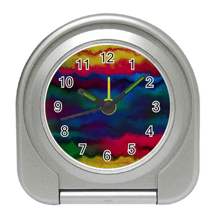 Watercolour-color-background Travel Alarm Clock