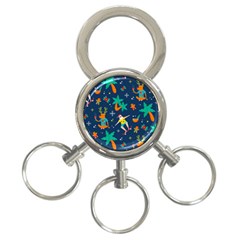 Colorful Funny Christmas Pattern 3-ring Key Chain by Ket1n9