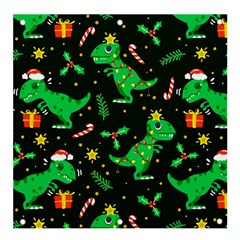 Christmas Funny Pattern Dinosaurs Banner And Sign 4  X 4  by Ket1n9