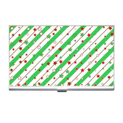 Christmas Paper Stars Pattern Texture Background Colorful Colors Seamless Business Card Holder by Ket1n9