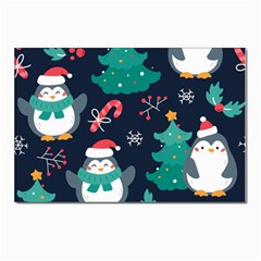 Colorful Funny Christmas Pattern Postcard 4 x 6  (pkg Of 10) by Ket1n9