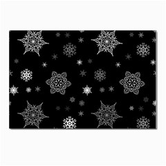 Christmas Snowflake Seamless Pattern With Tiled Falling Snow Postcard 4 x 6  (pkg Of 10) by Ket1n9