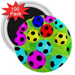 Balls Colors 3  Magnets (100 pack) Front