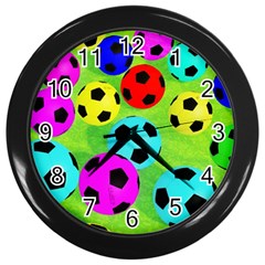 Balls Colors Wall Clock (black) by Ket1n9