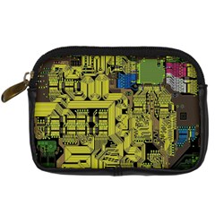 Technology Circuit Board Digital Camera Leather Case by Ket1n9