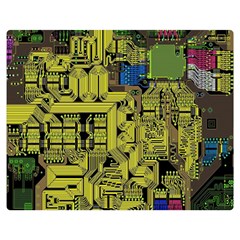 Technology Circuit Board Two Sides Premium Plush Fleece Blanket (medium) by Ket1n9