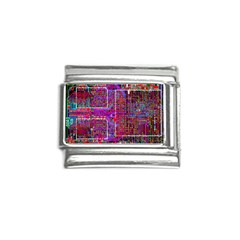 Technology Circuit Board Layout Pattern Italian Charm (9mm) by Ket1n9