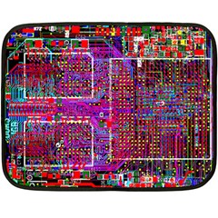 Technology Circuit Board Layout Pattern Fleece Blanket (mini) by Ket1n9