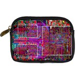 Technology Circuit Board Layout Pattern Digital Camera Leather Case Front