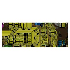 Technology Circuit Board Banner And Sign 8  X 3  by Ket1n9