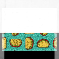 Taco-drawing-background-mexican-fast-food-pattern Rectangular Jigsaw Puzzl by Ket1n9