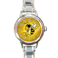 Georgia Institute Of Technology Ga Tech Round Italian Charm Watch by Ket1n9