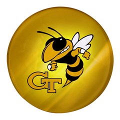 Georgia Institute Of Technology Ga Tech Round Glass Fridge Magnet (4 Pack) by Ket1n9