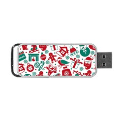 Background Vector Texture Christmas Winter Pattern Seamless Portable Usb Flash (two Sides) by Grandong