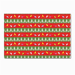 Christmas-papers-red-and-green Postcard 4 x 6  (pkg Of 10) by Grandong