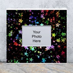 Christmas-star-gloss-lights-light White Wall Photo Frame 5  X 7  by Grandong