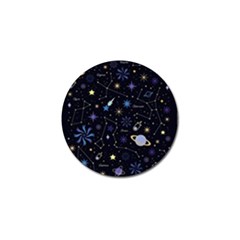 Starry Night  Space Constellations  Stars  Galaxy  Universe Graphic  Illustration Golf Ball Marker (10 Pack) by Grandong