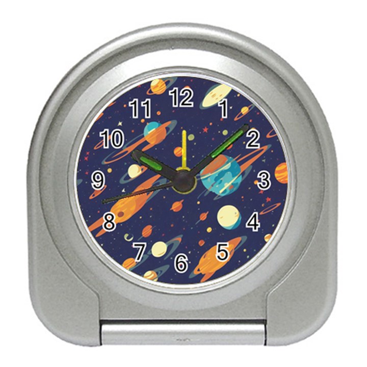 Space Galaxy Planet Universe Stars Night Fantasy Travel Alarm Clock