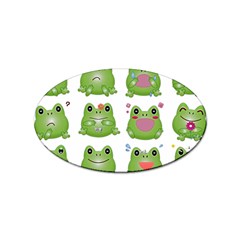 Kawaii-frog-rainy-season-japanese Sticker (oval) by Grandong