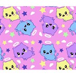 Seamless Pattern With Cute Kawaii Kittens Deluxe Canvas 14  x 11  (Stretched) 14  x 11  x 1.5  Stretched Canvas