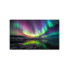 Aurora Borealis Polar Northern Lights Natural Phenomenon North Night Mountains Sticker (rectangular) by Grandong