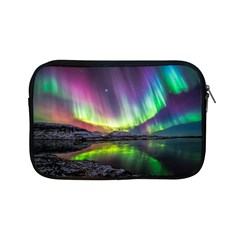 Aurora Borealis Polar Northern Lights Natural Phenomenon North Night Mountains Apple Ipad Mini Zipper Cases by Grandong