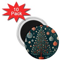 Tree Christmas 1 75  Magnets (10 Pack)  by Vaneshop