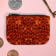 Floral Time In Peace And Love Mini Coin Purse by pepitasart