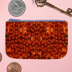 Floral Time In Peace And Love Large Coin Purse by pepitasart